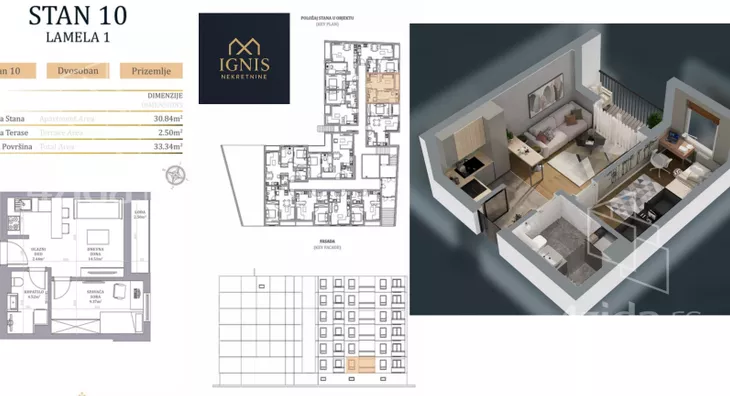 Jednoiposoban stan | 4zida