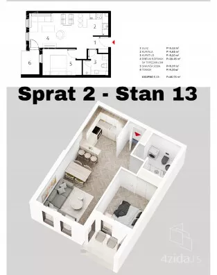 Jednoiposoban stan | 4zida