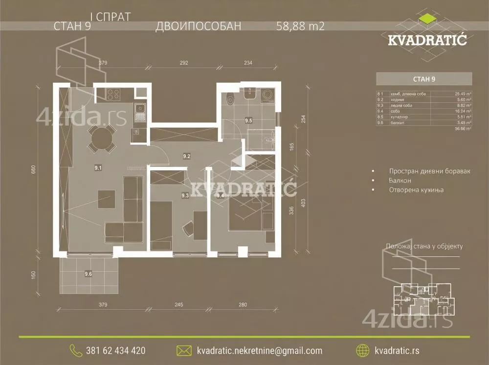 Dvoiposoban stan | 4zida