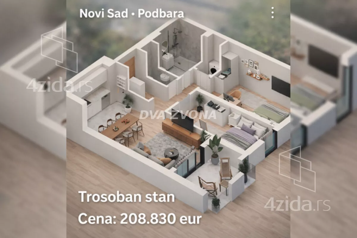 Trosoban stan | 4zida