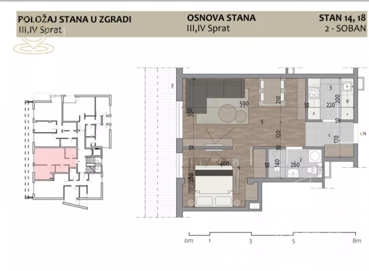 Dvosoban stan | 4zida