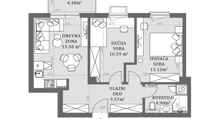 Trosoban stan | 4zida