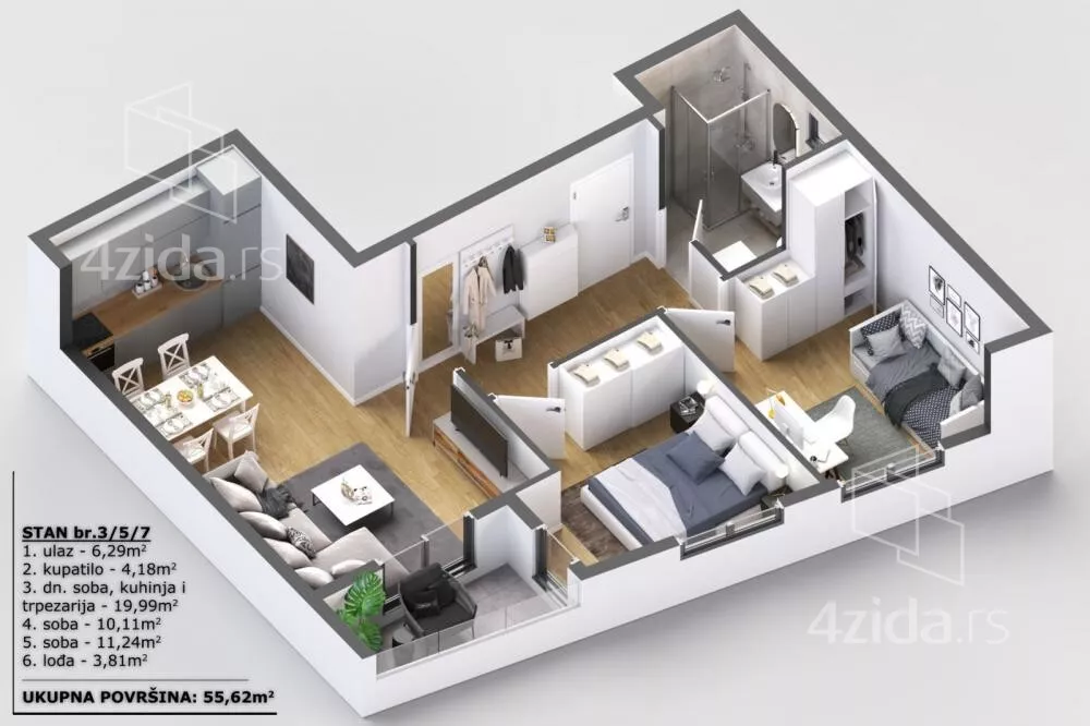 Dvoiposoban stan | 4zida