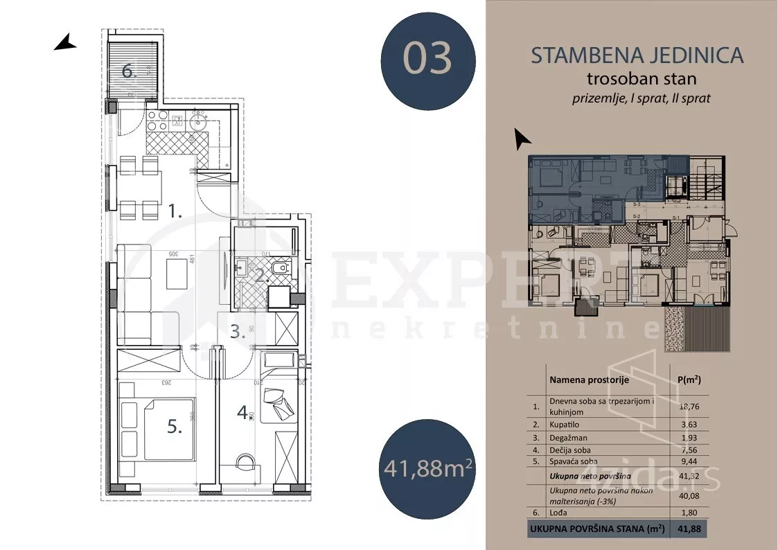 Trosoban stan | 4zida