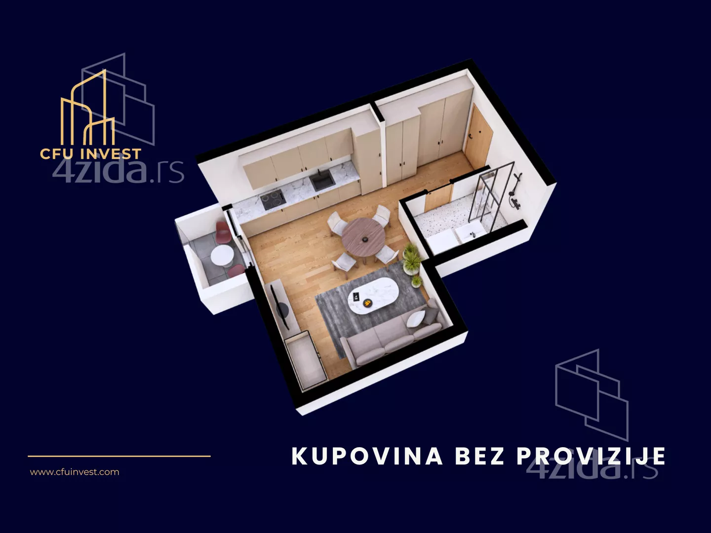 Jednosoban stan | 4zida