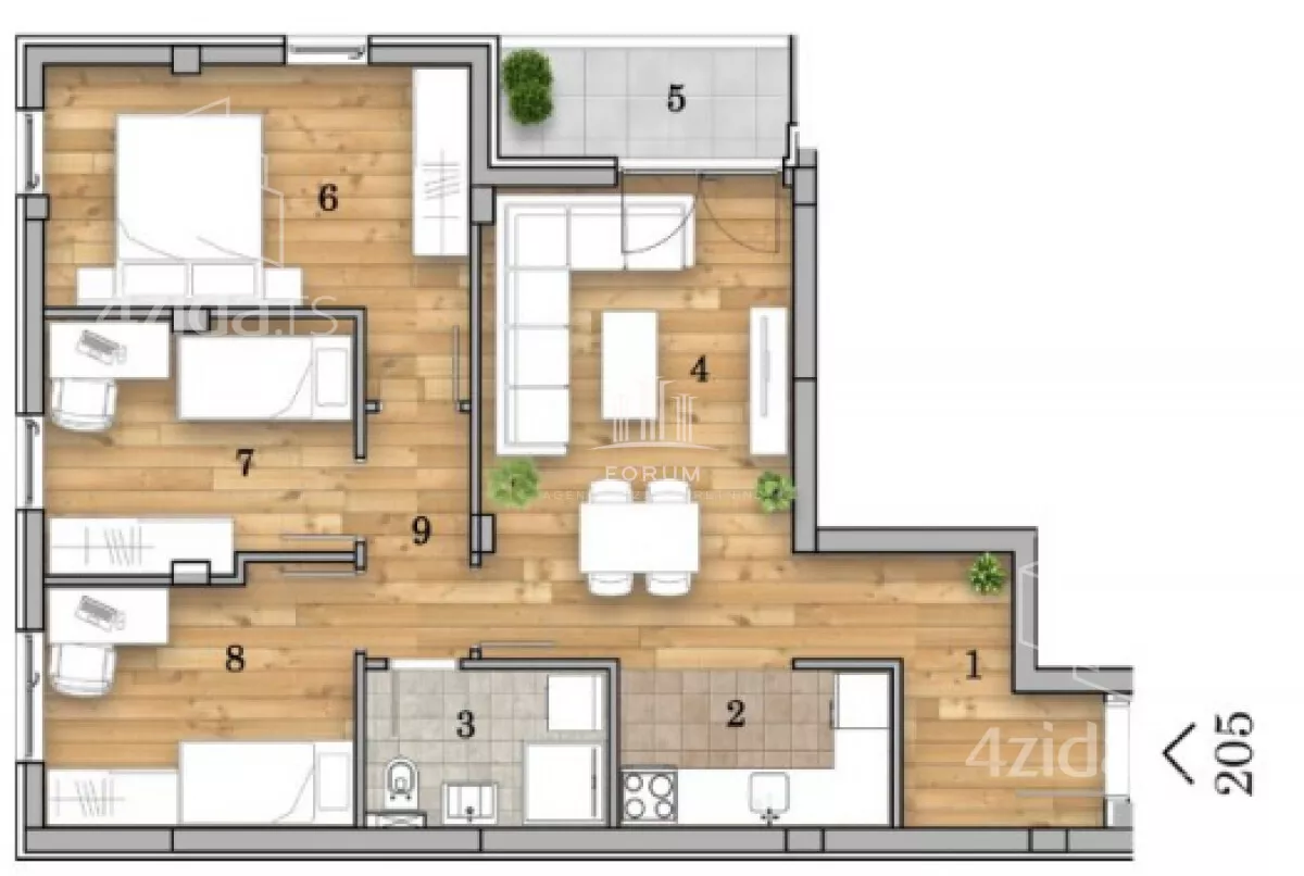 Dvosoban stan | 4zida