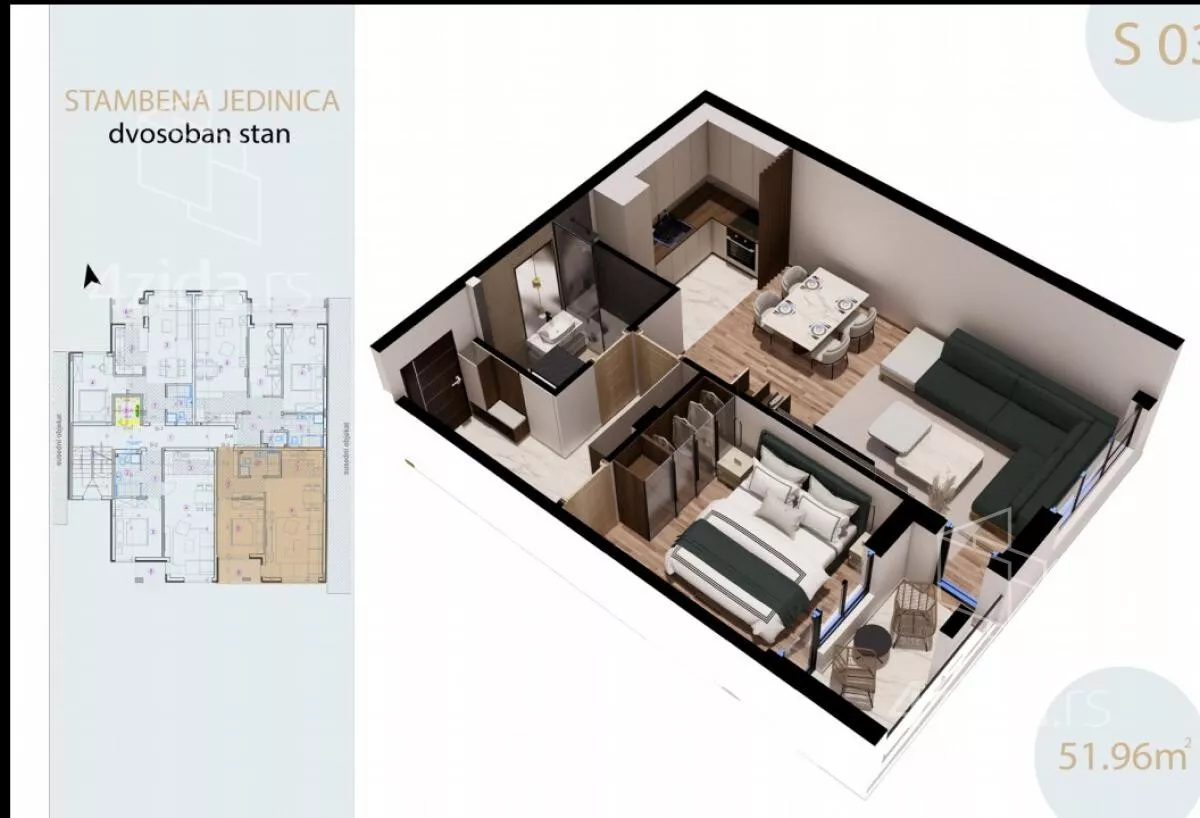 Dvosoban stan | 4zida