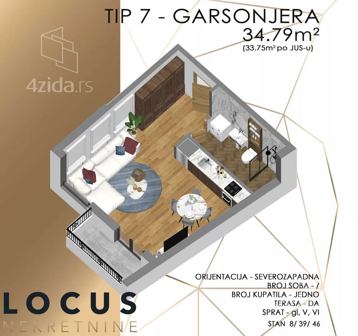 Garsonjera | 4zida
