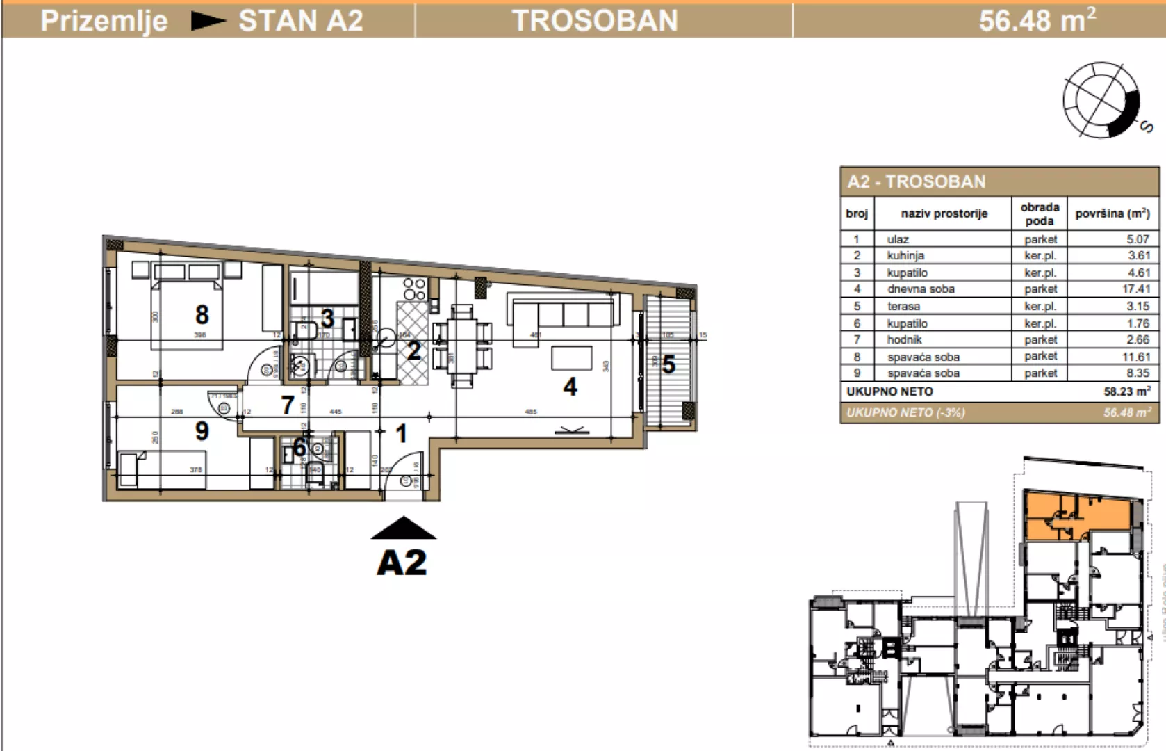 Trosoban stan | 4zida