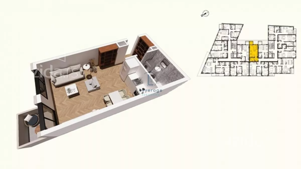 Jednosoban stan | 4zida