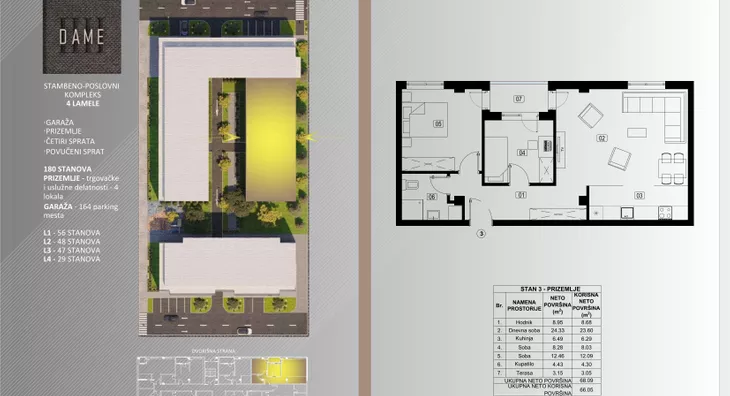Trosoban stan | 4zida