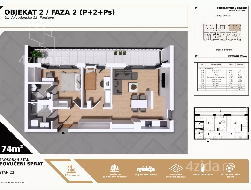 Trosoban stan | 4zida