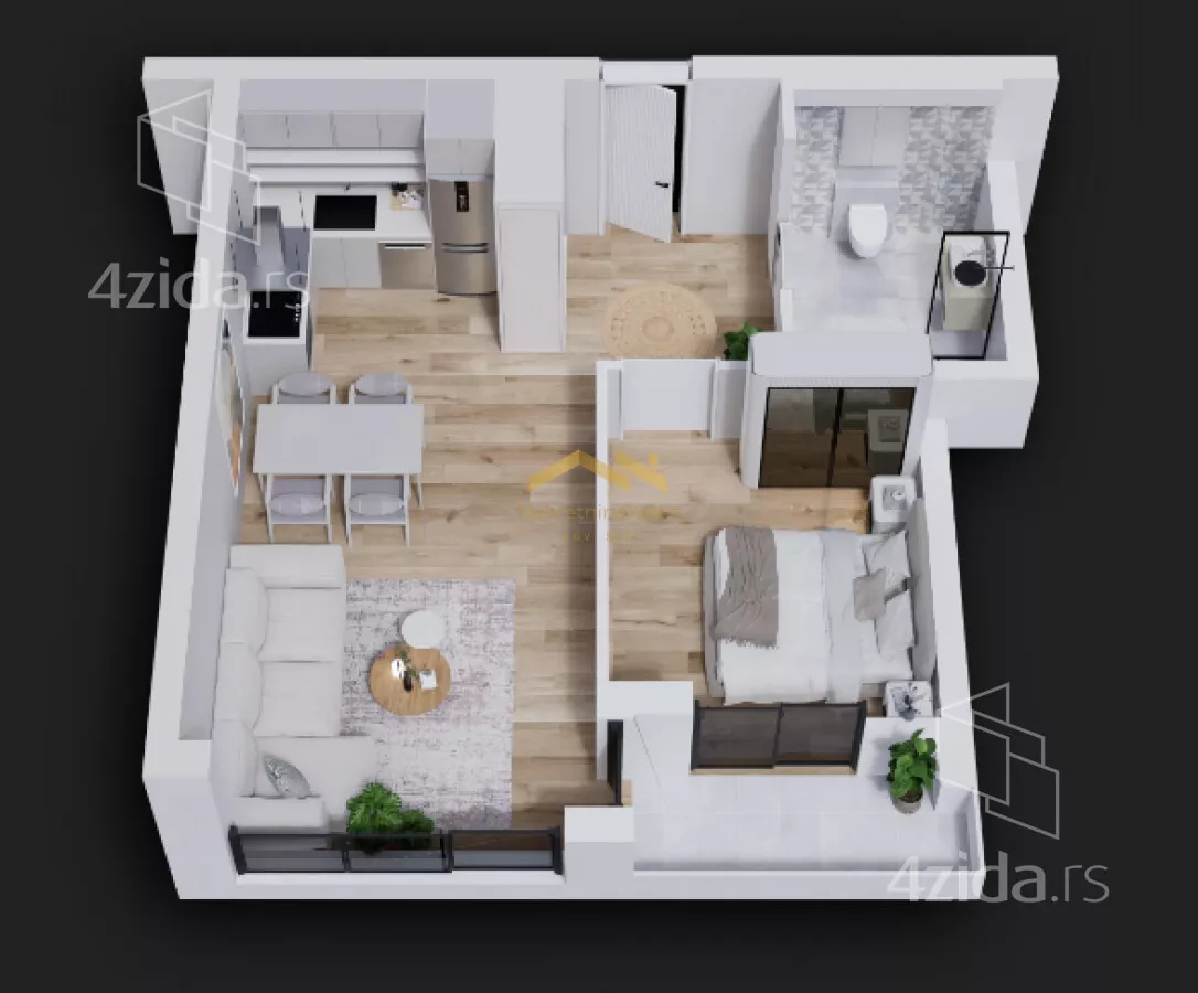 Jednoiposoban stan | 4zida