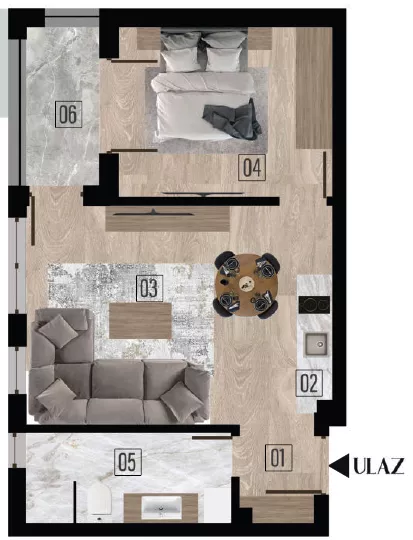 Jednoiposoban stan | 4zida