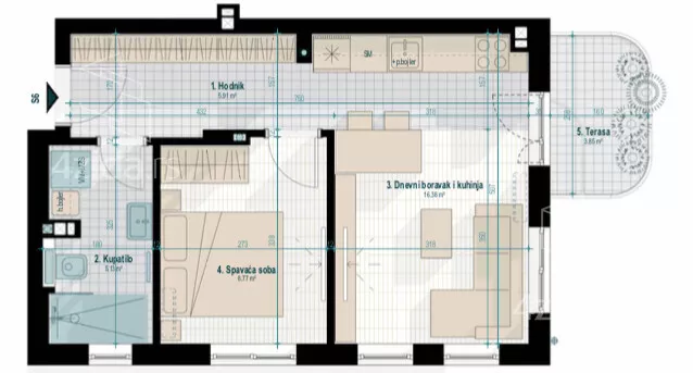 Dvosoban stan | 4zida