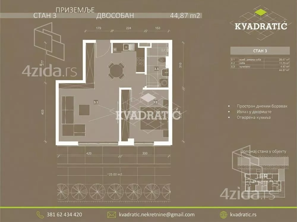 Dvosoban stan | 4zida