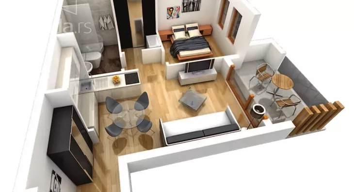 Jednosoban stan | 4zida