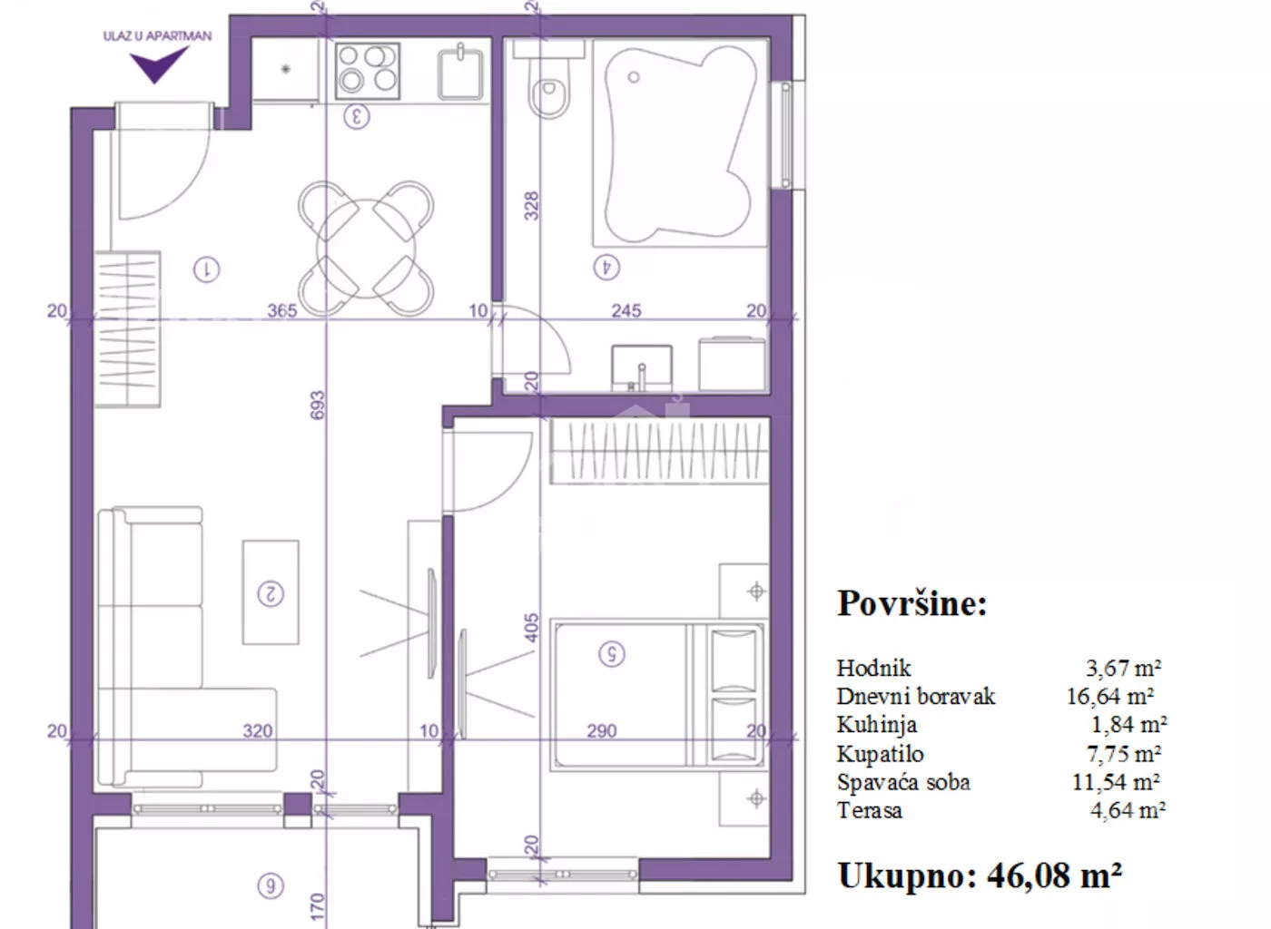 Jednosoban stan | 4zida