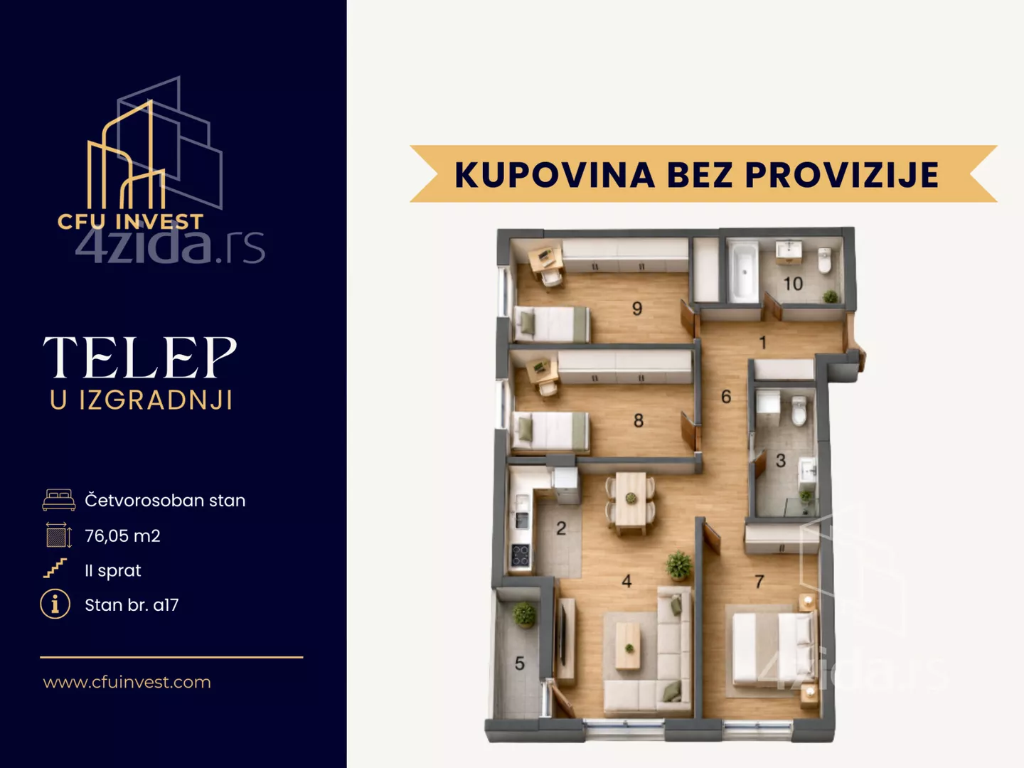 Četvorosoban stan | 4zida