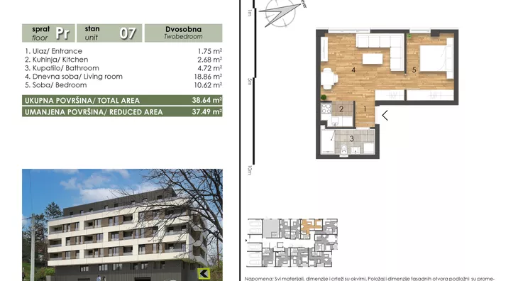 Jednoiposoban stan | 4zida