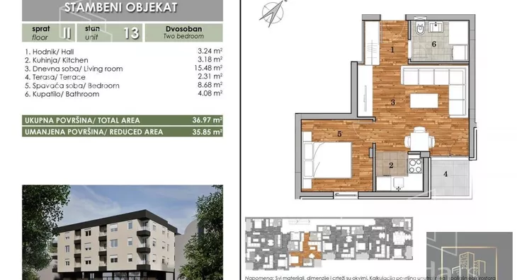 Dvosoban stan | 4zida