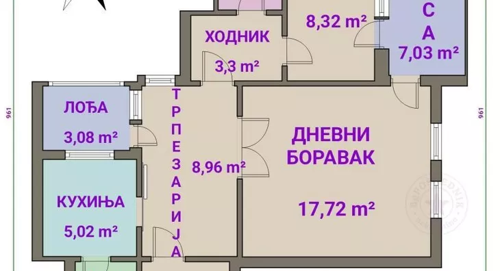 Jednoiposoban stan | 4zida