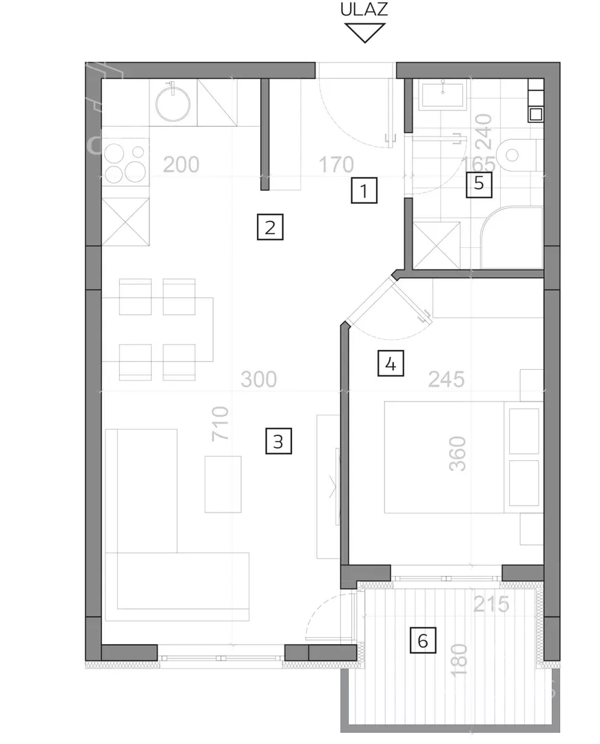 Jednosoban stan | 4zida