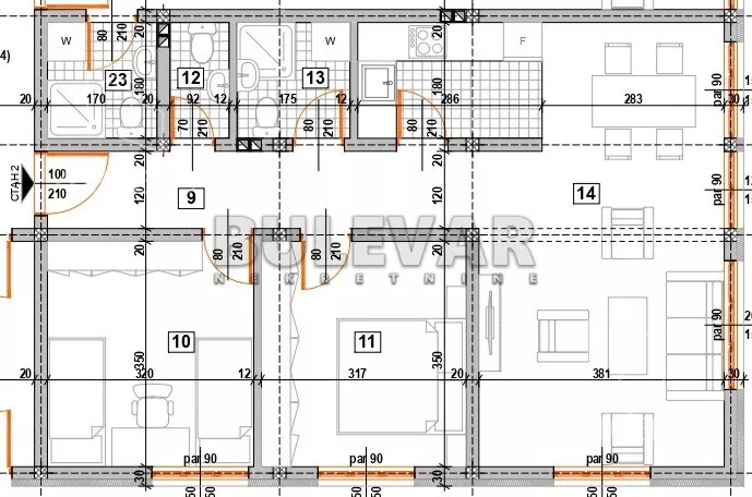 Trosoban stan | 4zida