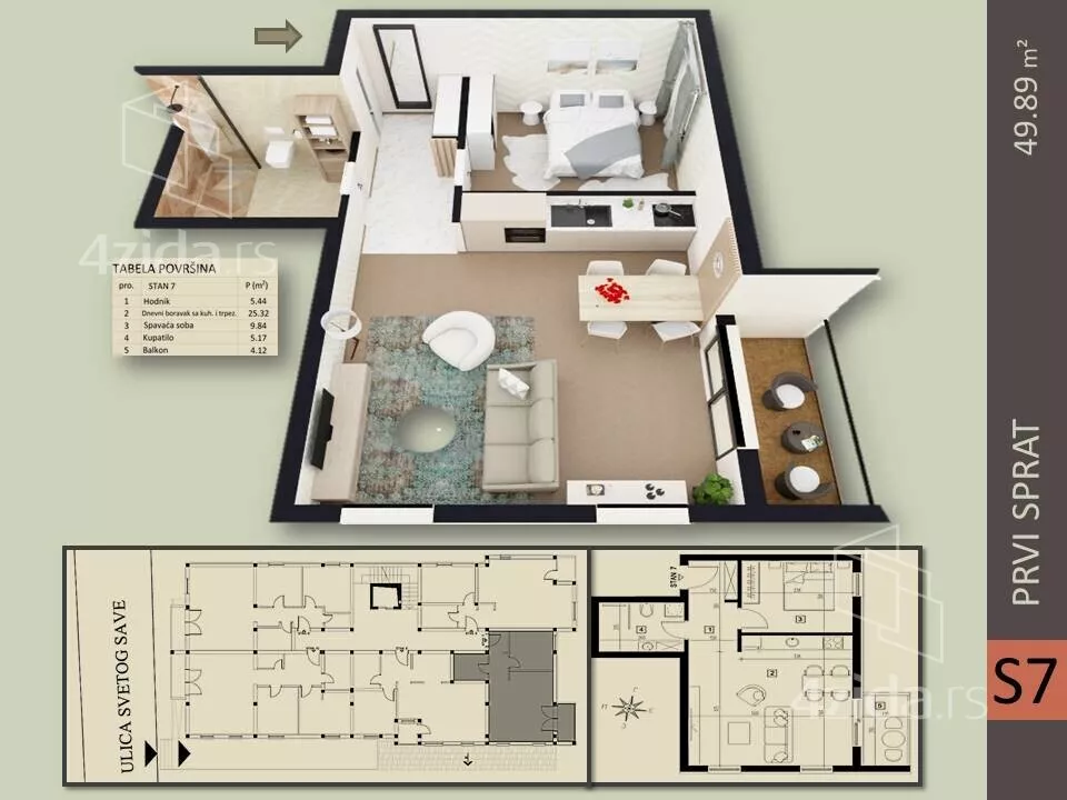 Jednoiposoban stan | 4zida