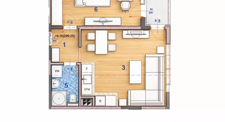 Jednoiposoban stan | 4zida