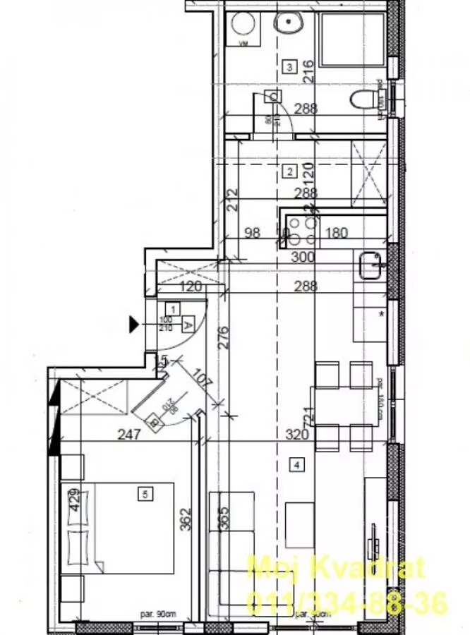 Jednoiposoban stan | 4zida