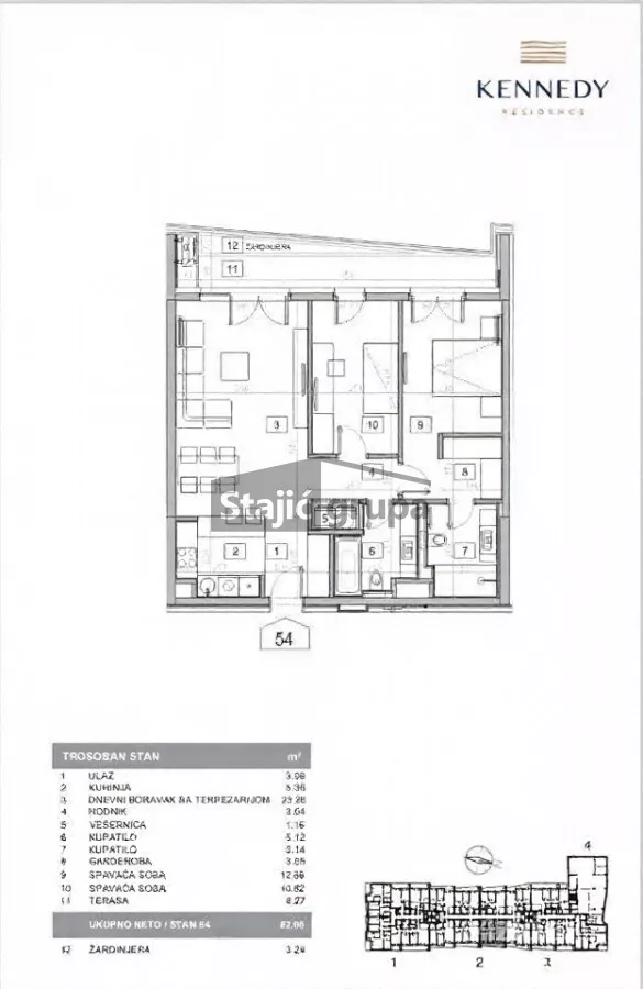 Trosoban stan | 4zida