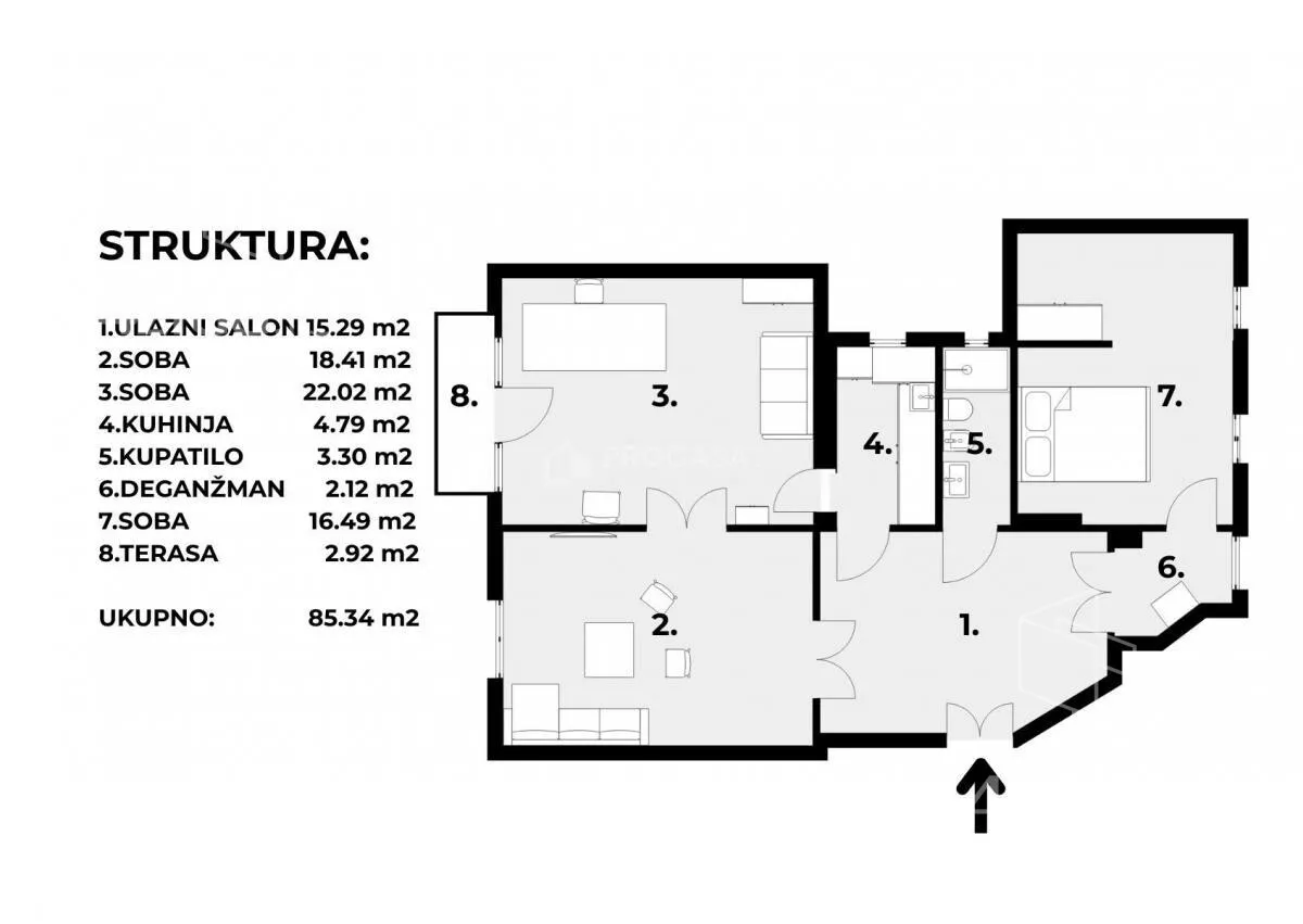 Trosoban stan | 4zida