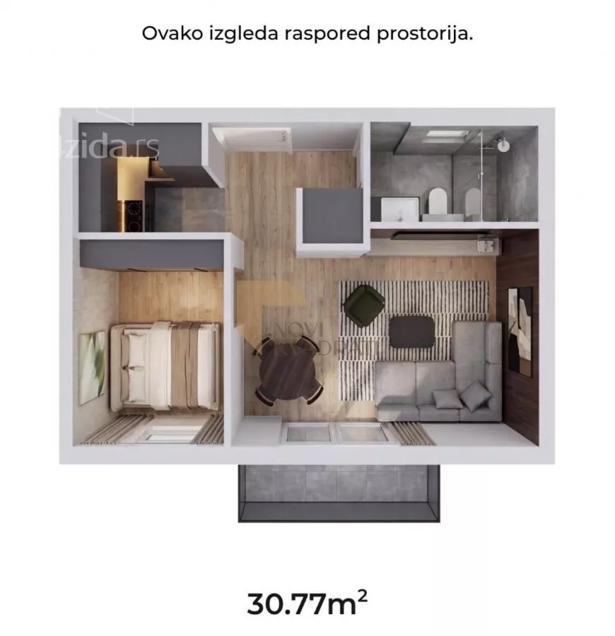Jednoiposoban stan | 4zida