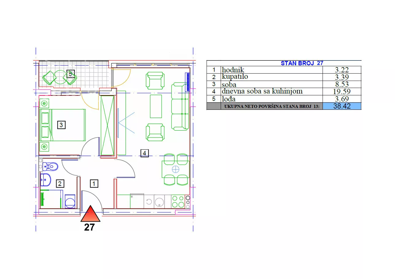 Jednosoban stan | 4zida