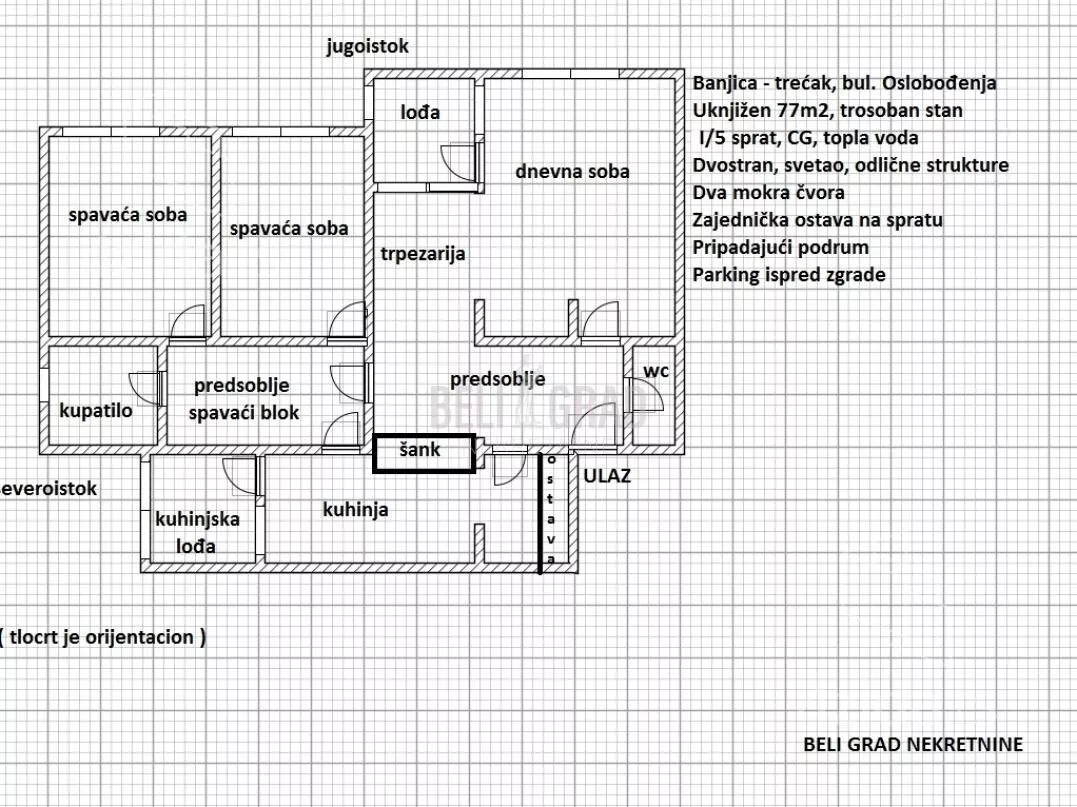 Trosoban stan | 4zida