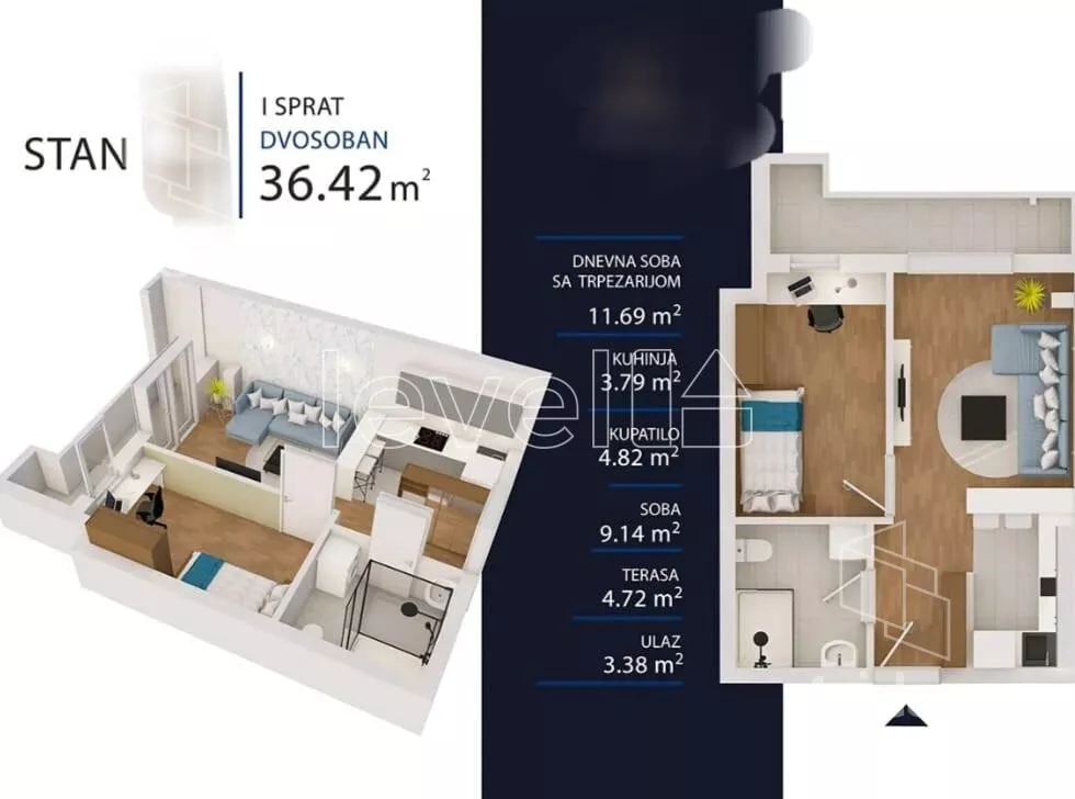 Jednoiposoban stan | 4zida