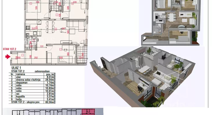 Trosoban stan | 4zida