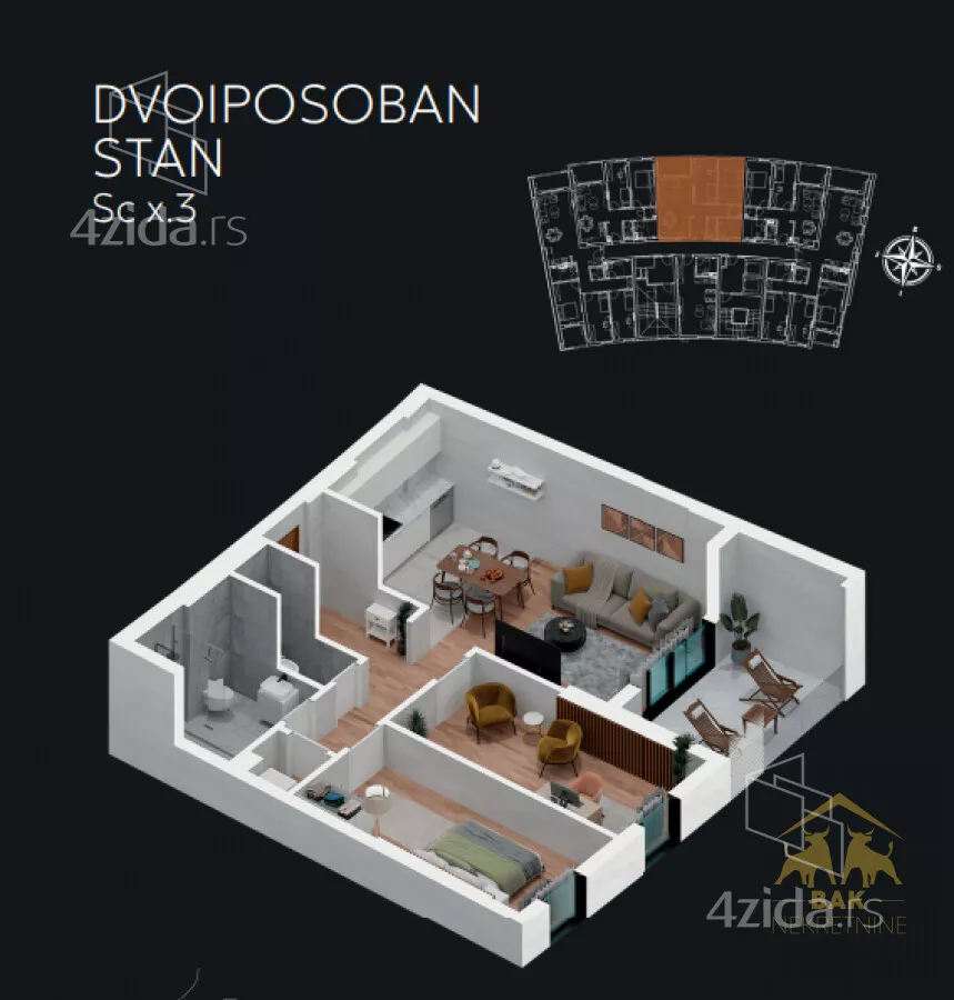 Dvoiposoban stan | 4zida