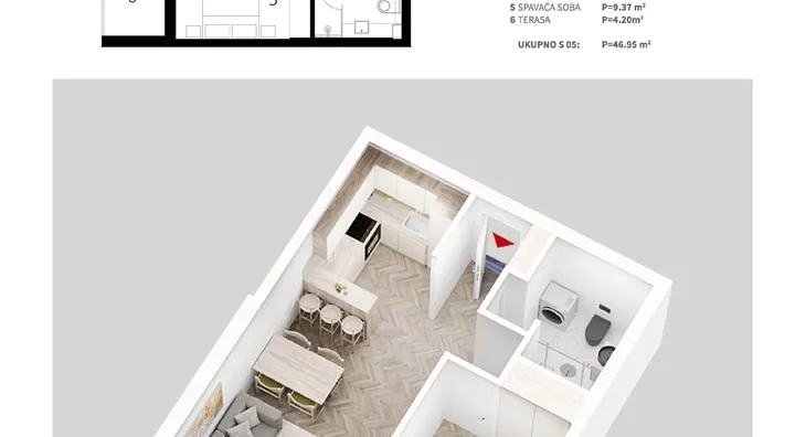 Jednoiposoban stan | 4zida