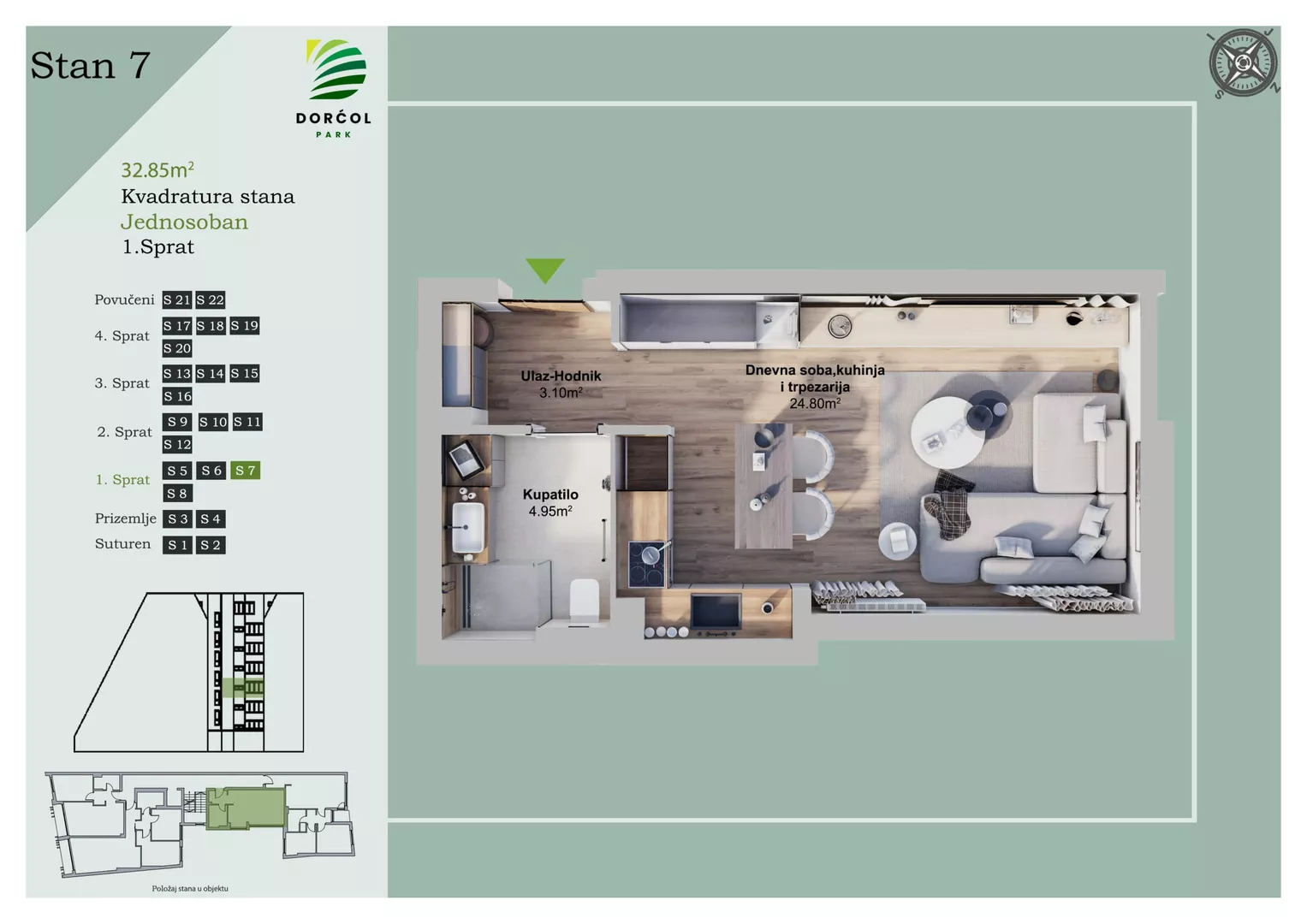 Jednosoban stan | 4zida