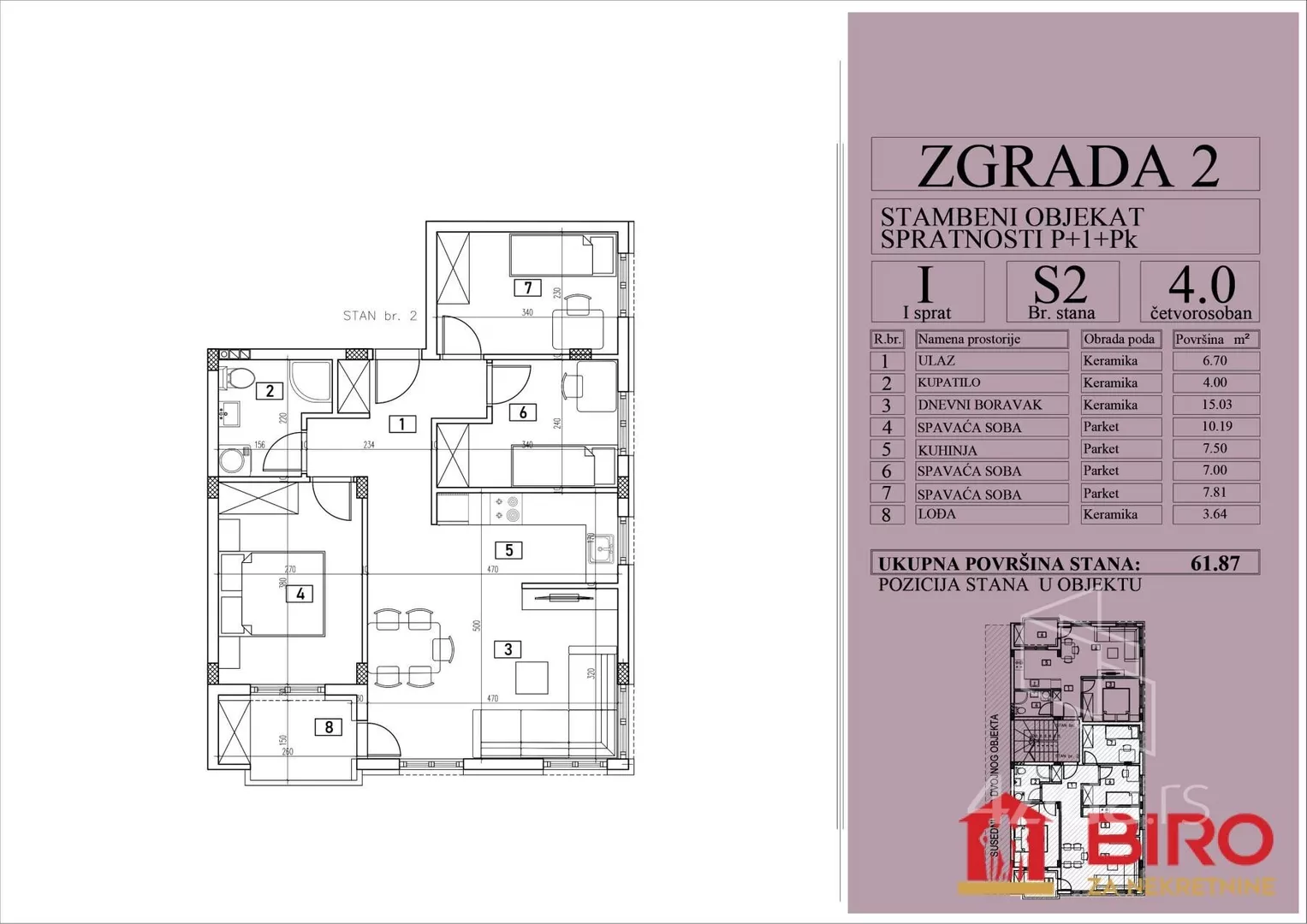 Troiposoban stan | 4zida