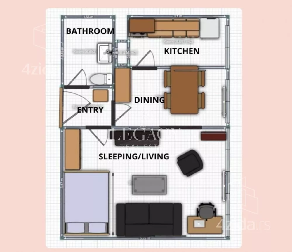 Jednosoban stan | 4zida