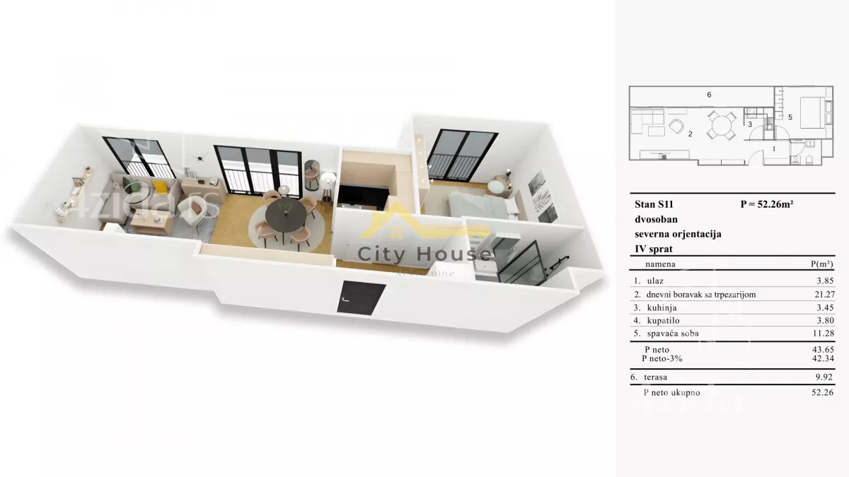 Trosoban stan | 4zida