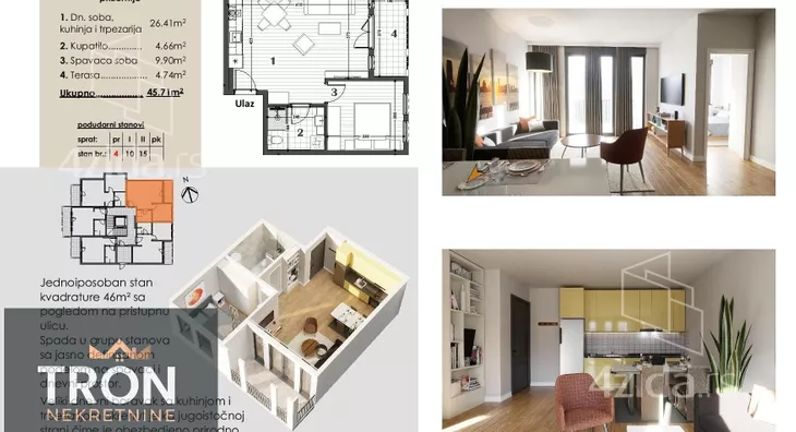 Jednosoban stan | 4zida