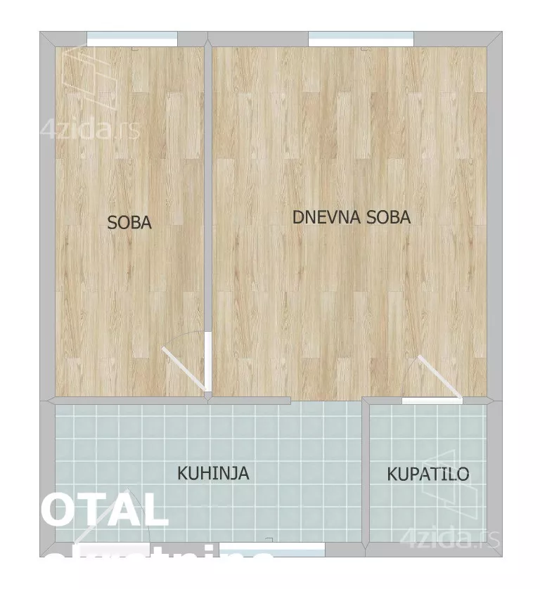 Jednoiposoban stan | 4zida