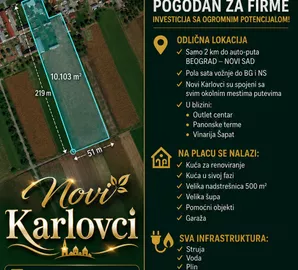Novi Karlovci, Okolne lokacije, Inđija, građevinsko zemljište | 4zida.rs