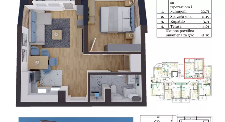 Jednoiposoban stan | 4zida