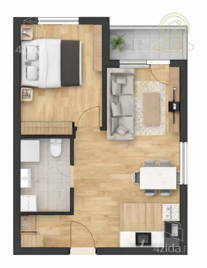 Jednosoban stan | 4zida