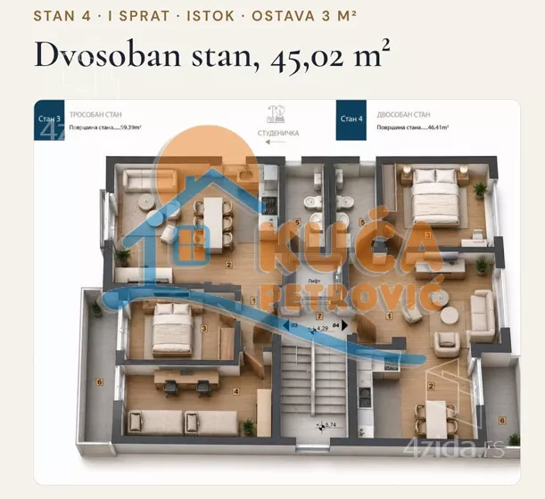 Dvosoban stan | 4zida